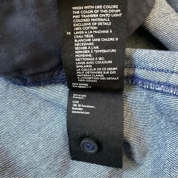 COS Denim V-Neck Buttoned Down Dress Size 2 - Picture 13 of 14